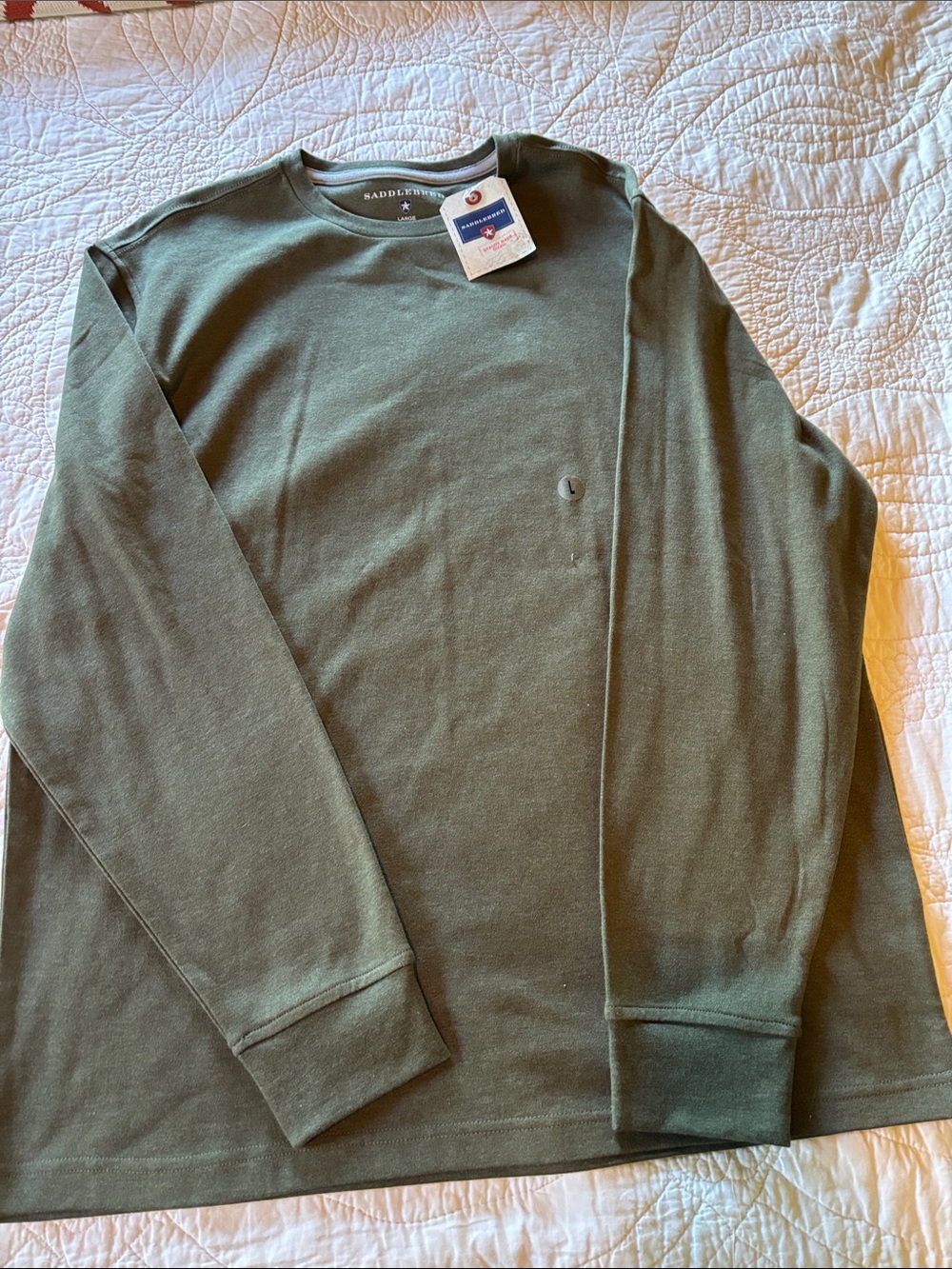 Saddlebred Olive Crewneck Shirt - Men's